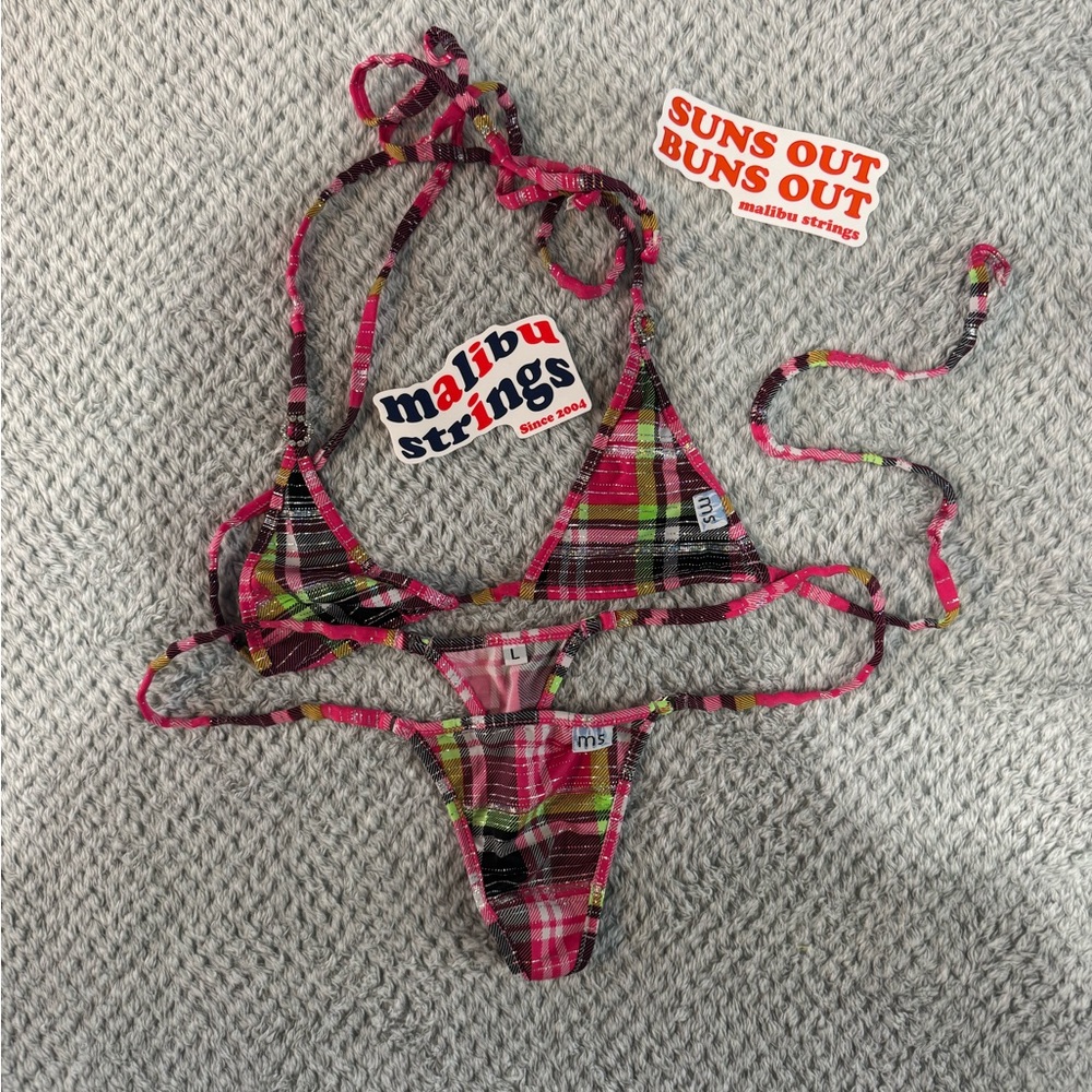 Vibrant Plaid Bikini
